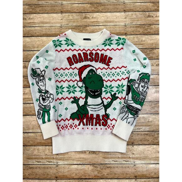 Disney Toy Story Pixar Rex Ugly Christmas Sweater Size 4T - Picture 1 of 9
